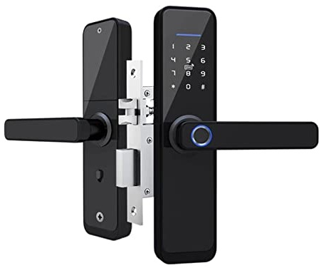 Serratura Smart, Serratura Elettrica Intelligente, Serratura for impronte digitali TT Lock APP Serratura elettronica Digital 13.56mhz Card Tag Hotel Lock Dual Latch , per Casa, Ufficio e Hotel(22x240