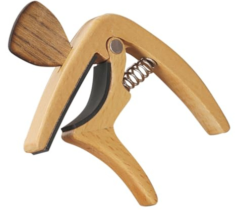 ifundom Holz-gitarren-kapodaster Mit Picks Einstellbar Stabiler Halt Für Akustische Und Elektrische Gitarren Für Musiker Und Auftritte Leicht Und Tragbar