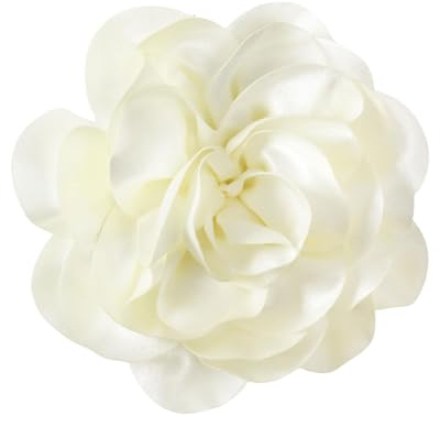 LOZTBUE 1 Stück Rosen-Blumenbrosche, große Musselin-Brosche, Haarspange, klassisch, elegant, handgefertigt, Blumenbrosche, geeignet für Hochzeit, Party, Tanz