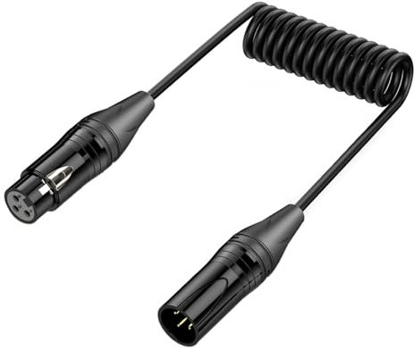 Hrtyvhin Cavo estensibile, 3 pin, 3 pin, professionale, per microfono, mixer, registrazione, podcast, apparecchiature acustiche