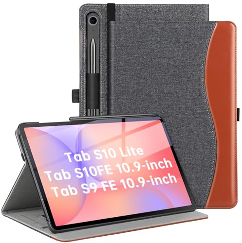 ZtotopCases Hülle für Samsung Galaxy Tab S10 Lite/S10 FE 2025/ S9 FE 2023 10,9 Zoll / S9 2023/ S8 2022/ S7 2020 11 Zoll, Schutzhülle mit Multi-Winkel Ständer, Auto Schlaf/Wachen, DenimSchwarz