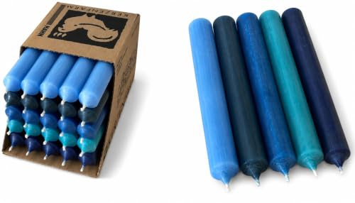 Kerzenfarm Hahn Stabkerzen bunt - Kerzenset 25 Stück - Premium Qualität Made in Germany - 22mm Durchmesser, 18cm Länge bunte Kerzen durchgefärbt - Stabkerzen pastellfarben - Tafelkerzen Set 3