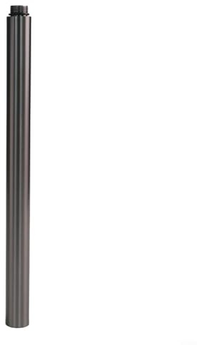 Zilimontt 30 cm runde Duschkopf-Verlängerung 304 Edelstahl, Duschkopf-Verlängerungsarm, G1/2 Zoll, gerader Duschkopf-Verlängerungsrohr, Handbrause, Verlängerungsrohr für Badezimmer (grau)