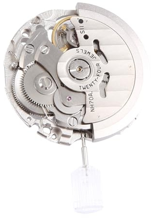 Pqahffowr Japón NH70/NH70A Movimiento de reloj automático 21600 BPH 24 de alta preciion adecuado para relojes mecánicos