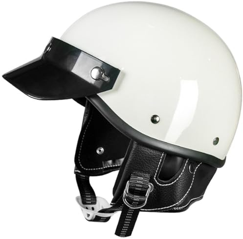 Casque Moto Homme Homologué Casque Bol Homologué Casque Moto Vintage Casque Jet pour Moto Casque Scooter Homme Dot/ECE Homologué Pilote Jet Casque Personnalité Casque De Moto 1,L