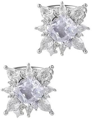 Pinzas para las orejas de estrella de circonita de moda, cómodos diamantes de imitación para mujer, accesorios de uso diario, joyería única para el oído