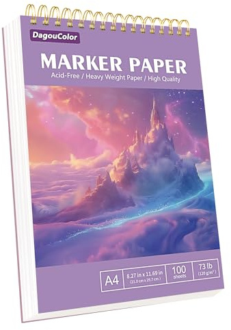 DagouColor Alcohol Marker Pads - Purple, A4 (100 Sheet)