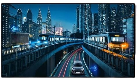 DGOINGPI videoprojecteur Écran Écran de Projection Pro ALR UST 5.0, Cadre Fixe rejetant la lumière ambiante, idéal pour projecteur à focale Ultra Courte 4/8K(90 inch)