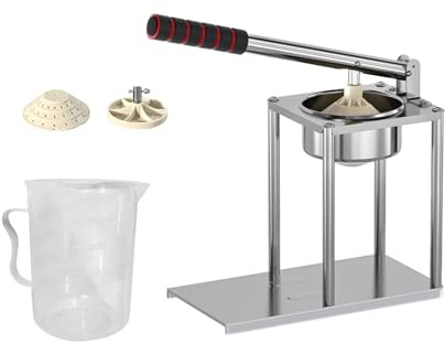 Prácticos extractores de zumos de acero inoxidable, operaciones manuales, capacidad de 500 ml, taza medidora para uso doméstico comercial, exprimidor plano de acero inoxidable