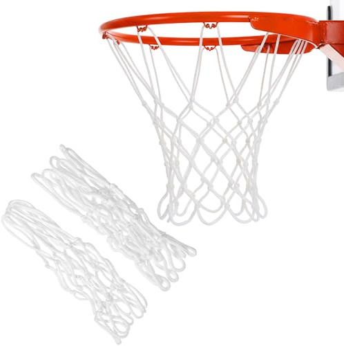 2Pack 8 Loops Mini Basketball Net Replacement, Heavy-Duty Nylon Little Small Basketball Net for Indoor Door Room Walls 8-10.25 Hoop