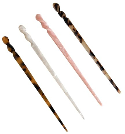 4 Pezzi Hair Chopsticks Vintage in Acetato per Chioma | Stile Cinese, per Acconciature DIY e Raccolti, Adatti a Valentine’s Day e Prom