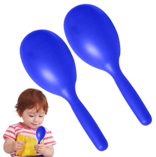 2pcs Fiesta Maracas - Polystyrene Hand Percussion Shakers | Toddler Hand Percussion Toys for Kids Music Education | Colorful Rattle Instruments for Mexican Party, Fiesta, and Classroom Fun