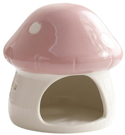LOVIVER -Hamsterhaus, Pilzform, Cartoon-Design, für den Innenbereich, Meerschweinchen, Versteck, Höhle für Zwerghamster, Ratten, Rosa