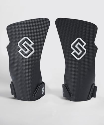 STMN Fitness-Paraal Carbon Free Black|Grip Ultra Résistant Texture Carbon| Magnésite | Protection Mains pour Cross Training, Calisthenics, Barres rugueuses et classiques, Bagues, Homme Femme (L-XL)