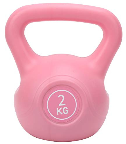 Jenngaoo 2KG Kettlebell Trainingsgewicht, Breiter Griff Krafttraining Hantel mit flachem Boden, rutschfestes Design für Muskelaufbau, Beinpresse und Fitnessübungen, ideal für Heimt