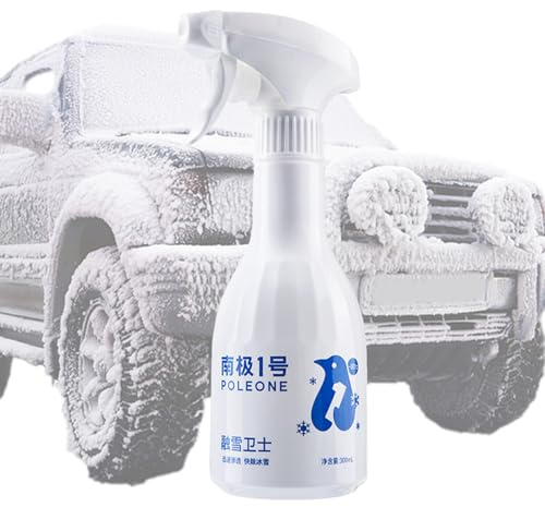 Zhadyu Spray Dégivrant Pare-Brise - 300ml Dégivrant Vitres Automobile | Spray de Fusion de Glace pour Véhicules - pour Camions Camping-Cars SUV et Berlines par Temps Froid et pour Trajets
