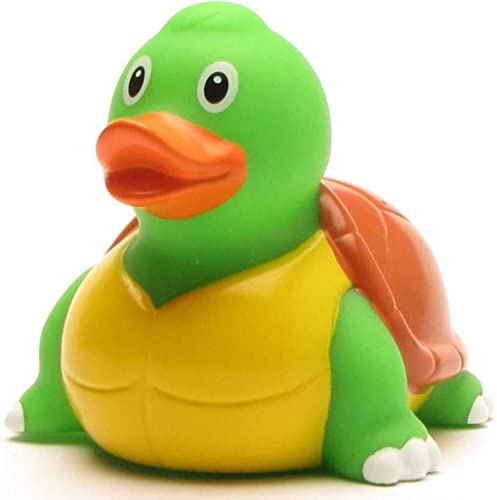 Duckshop I Badeente Schildkröte I Quietscheente I L: 8,5 cm I Quietscheentchen I Geschenk für Tierliebhaber I Präsent Sammler