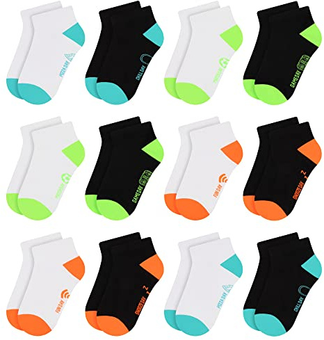 Libella 12 par sneakers strumpor barn pojkar strumpor sneakers barn färgglada 2116VA, 12er-2119, 31-34