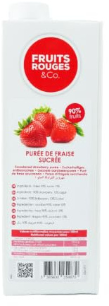 Purée de fruits - Fraise 1kg - FRUITS ROUGES & Co.
