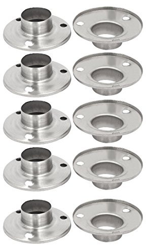 Aexit Kleiderschrank Edelstahl Schiene Stangenende Flansch Buchse Unterstützt 19mm Durchmesser 10St (8512532ca7fd57eb985b0b4e7ace86fd)