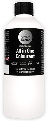 Scratch Doctor All in One Leather Colourant Self Seal Leather Dye Repair Paint for Furniture, Sofas, Car Seats (White, 250ml)