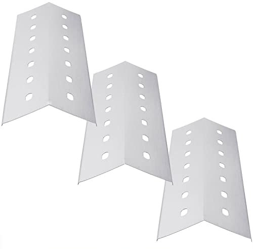 WELL GRILL 3-Pack Stainless Steel Flavorizer Bars, Heat Shield Tent, Flame Distributor Outdoor Barbecue Replacement Parts for Most Gas Grills (41cm x 14cm L x W)