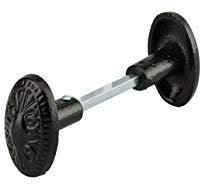 THIRARD - Bouton double FONTE PEINTE carré 6 mm avec fourreau adaptateur 7 mm