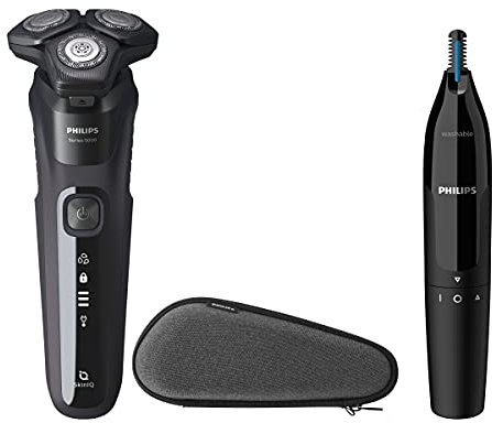 Philips SHAVER Series 5000 S5588/26 Herrenrasierapparat Rotationstrasierer Trimmer Schwarz