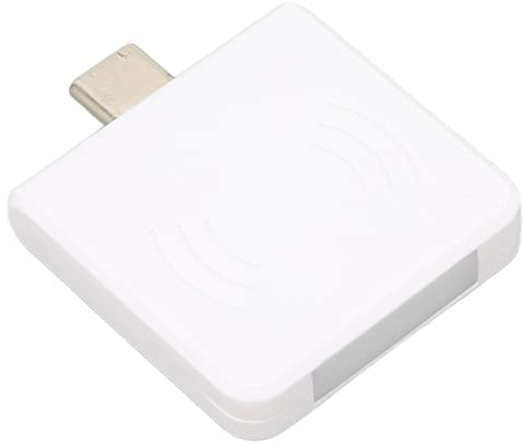 Lector de Tarjetas, Lector de Tarjetas OTG para Teléfono Tipo C, R65 sin Contacto para Lector de Tarjetas Inteligentes RFID 125Khz / 13.56Mhz ID/IC Reader(R65C)