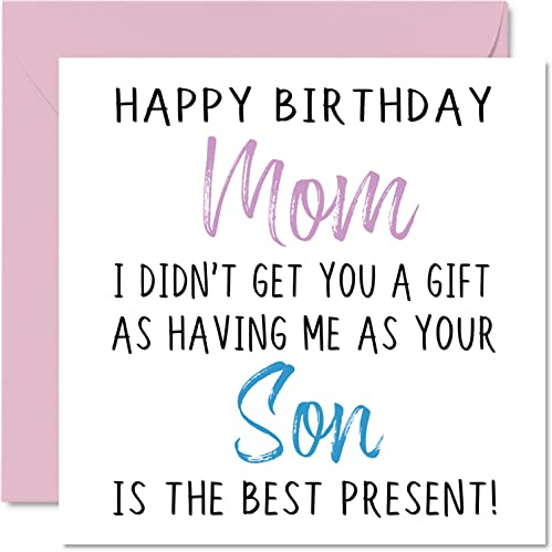Stuff4 Lustige Geburtstagskarten für Mama vom Sohn, Happy Birthday Mom