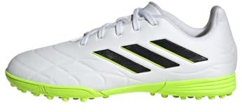 Adidas Unisex Kinder Copa Pure.3 Turf Boots, Cloud White/Core Black/Lucid Lemon, 38 EU