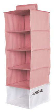 PANTONE™ – Organizador de armario que ahorra espacio para colgar con 5 compartimentos para ropa y accesorios, organizador vertical plegable, divisores para armario interior, portaobjetos y ropa, 84 x