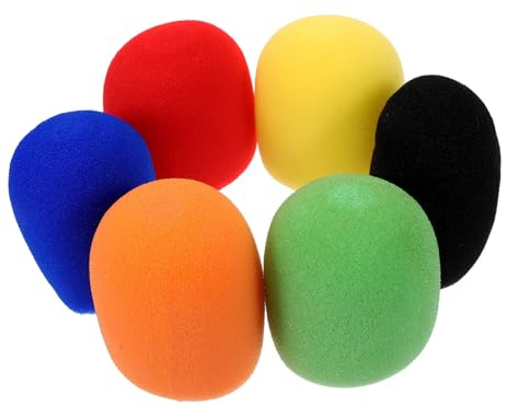 PHENOFICE Cubiertas De Esponja Para Micrófono 6 Pcs Paravientos Funda De Micrófono Protector Adecuado Para Ktv Presentaciones Mano