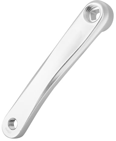 WPKD BLUEIY 170 mm Pedivella per Bicicletta,Braccio a Manovella per Bicicletta di Alluminio,Sinistra Pedivella a Pedale Singolo,per Road Mountain Bike(Lunghezza 20,5cm,Argento)