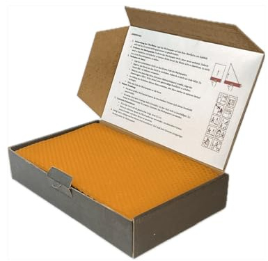 Ubswax Set di 10 Candele di Cera d'api da 20 x 12 cm, Candele Naturali Fai da Te per Bambini, ecologiche per la casa e la Scuola (Arancione)
