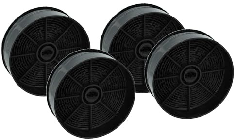 vhbw 4x filtro a carboni attivi sostituisce FABER F23, 112.0556.527, F21, 112.0506.172 per cappe aspiranti - 12,4 cm