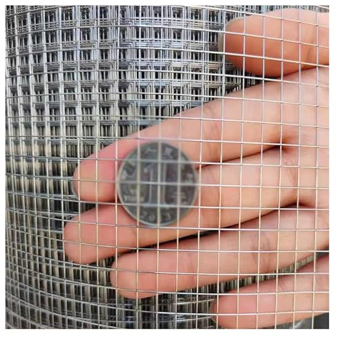 DTVEW 304 Stainless Steel Welded Wire Mesh Poultry Breeding Netting, 6mm/0.6mm Safety Netting for Railings, Protecting New Plants(0.5x1m)