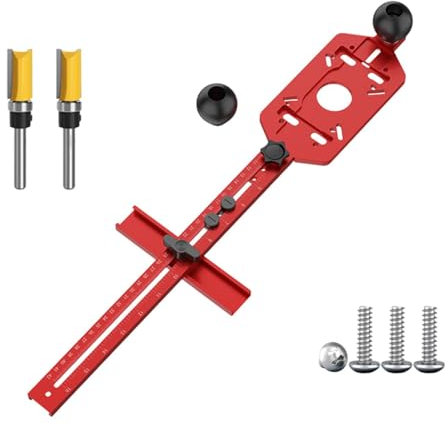 Folpus Fresatrice per scanalature Staffa per ferramenta per mobili Jig per fresatrice Utensile per fresatrice Jig per taglio circolare, Arrotondamento Scanalatura