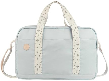 Badabulle Wickeltasche Bowling Grau - Kinderwagentasche inklusive Wickelauflage