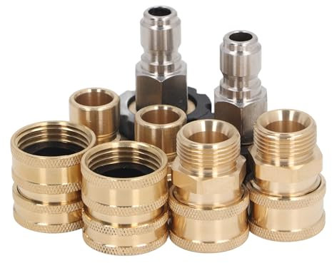 Lybunair Garden Hose Quick Connect Set with 3/8inch and 3/4inch Attachments, Quick Release Male and Female Water Hose Adapter Kit for Easy and Efficient Garden Watering