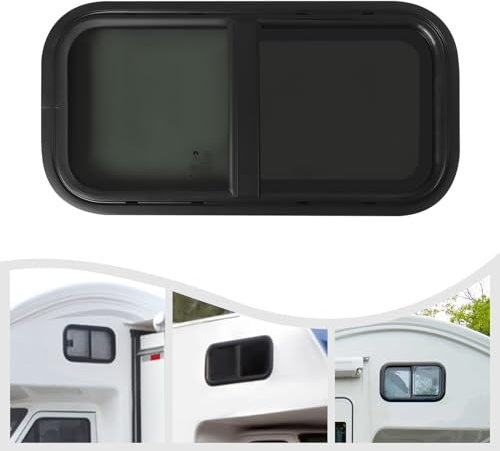 Wohnmobilfenster,Wohnwagen Fenster Caravan Seitenfenster Schiebe RV Fenster ,70x40cm Horizontal-Schiebefenster Mit Fliegengitter