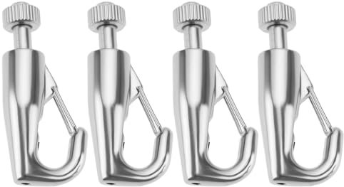 Briny River 4pcs Self-Clip Sailor Hooks Fits 1.2-2 mm Wire Rope for Galleries Hanging Pictures Hanging Photo Frames