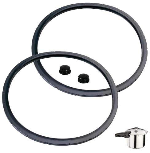 2-Pack 09936 Pressure Cooker Sealing Ring and Overpressure Plug Set Fit for Presto Pressure Cooker Various 4 Quart 6 Quart Parts Compatible with Models 0126002 0136102 0136403 0136304 0136001 0216001
