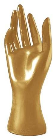 Nishiyuenyi Mannequin Hand Schmuckhalter Ständer Organizer Schmuckdisplay für Ringe Armbänder Uhren Halsketten Aus Vinyl für Geschäft Auslage Sammlung Schaufenste, Gold