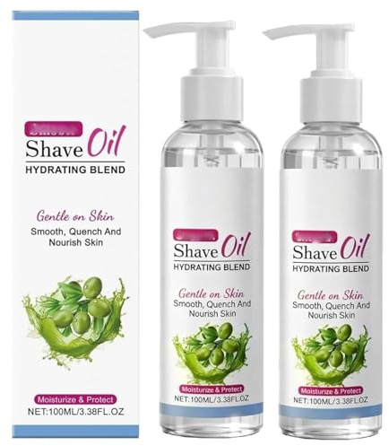 Huile de rasage douce pour femme, soin avant-rasage et huile de rasage, hydrate la peau, non grasse, pour le visage, le corps et les jambes.