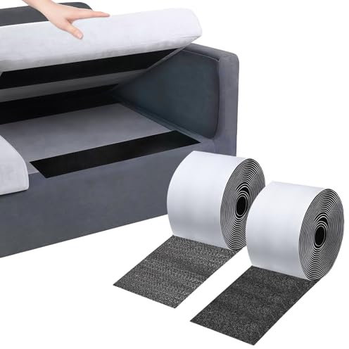 BAIFULAI Kardborreband självhäftande extra stark 11 cm × 8 m, kardborreband självhäftande för tyg, dubbelsidig kardborreband, självhäftande kardborreband för soffa gör-det-själv hantverk hem och