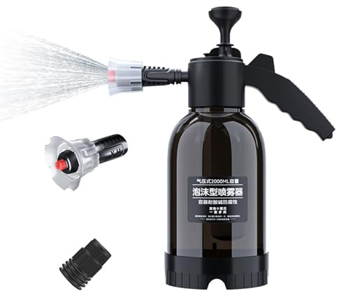Mimoqk Pulvérisateur à Mousse | Pompe Manuelle 2L Outil de Nettoyage de Précision,Vaporisateur à Savon pour Lavage Auto - pour Nettoyage de la Pelouse, des Espaces Extérieurs, de la Terrasse, de
