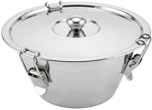 PetriStor Moule à bain-marie avec couvercle - Diamètre : 18 cm - Moule à pudding avec couvercle - Moules pour pudding - Moules à pudding à tomber - Coupelles à crème brûlée, moules à soufflé - Acier