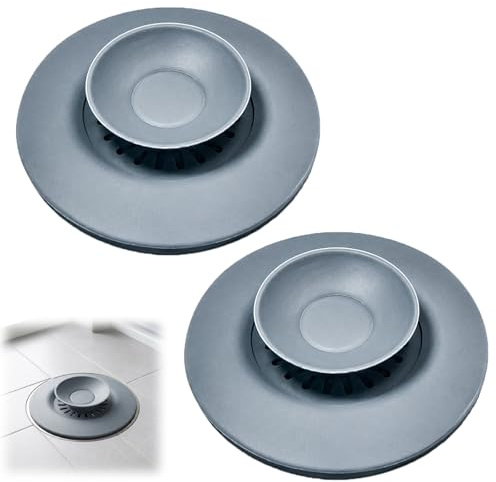2 Stück Badewannenstöpsel, Universal Waschbeckenstöpsel Stöpsel | für Spülbecken Waschbecken, Silikon Flexibel Badewannenstöpsel mit Siebfunktion, Abflussstöpsel für Dusche Badewanne