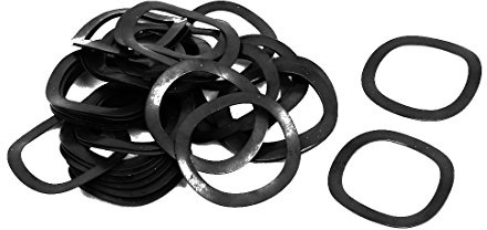 uxcell 19 mm diámetro interno 25 mm exterior Dia 0,4 mm de grosor de acero al carbono compresión tipo la arandela ondulada 40pcs
